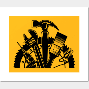 Maintenance Black tools Posters and Art